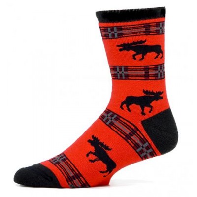 Moose Plaid Socks